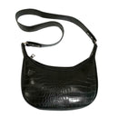 Women Retro Shoulder Bags Leather Money Purse Messenger Handbag (Black) A
