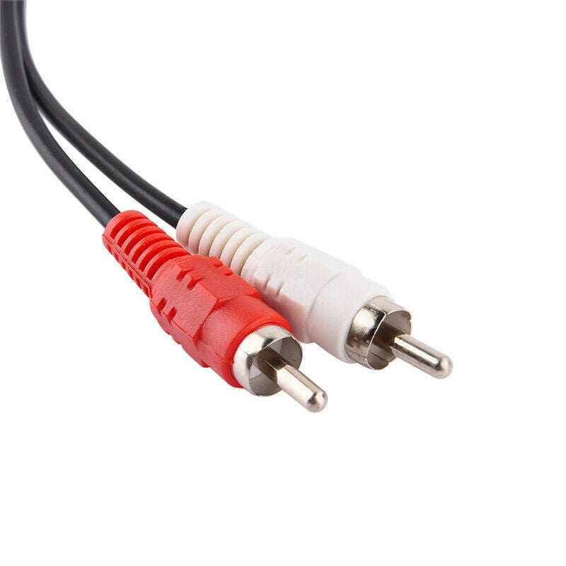 1x Stereo Audio PC TV Aux Cable Lead 3.5 mm Jack Female to 2x Male Phono Socket