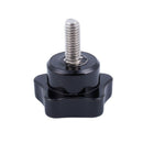 M6 x 15mm Male Thread Screw Star Head Locking Screw Handle Black 2 Pcs V8O5