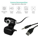 Webcam Web Video Cam Camera USB 2.0 With Microphone For Computer Desk Laptop PC