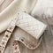 Fashion Women Leather Messenger Bag Cylinder Retro Shoulder Bags (White) A