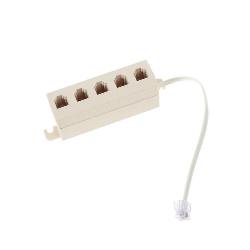Rj11 Jack 5 Way Outlet Telephone Modular Line Splitter Plug Adapter 6 ME