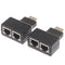1Pair HDMI DualRJ45 CAT5E CAT6 ZTP LAN Ethernet HDMI Extender Repeater AdapterOZ