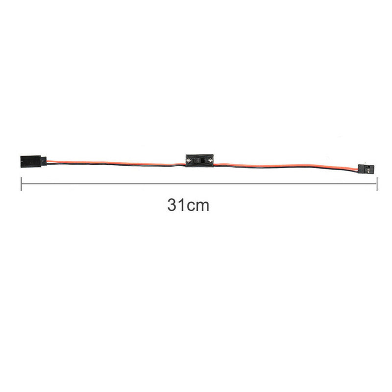 2pcs Receiver Extra Channel Extended Cable with Power Switch for RC Cars