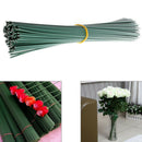 50pcs 30cm*2mm Flowers Stem Dark Green Wire artificial Fower Head Access  OZ
