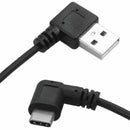 USB 90 Degree A Male Micro-USB charging data cable bend left retractable sp