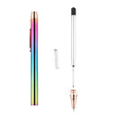 Retractable Ballpoint Pens, Luxury Rainbow Click Metal Pen Black Ink Pens 1 P4R5