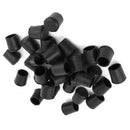30 pcs Table Chair Rubber Feet Cover 20mm Inner Diameter Cone Shaped Black G5E2