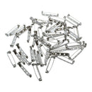 Approx.50Pcs Brooch Back Safety Catch Bar Pins 32mm E8A2