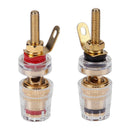 2pcs 4mm Brass Speaker Amplifier Binding Posts Terminals for Banana Plugs hv2n