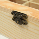 Wooden Tea Bag Jewelry Organizer Chest Storage Box 9 Compartments Tea Box O G7C6