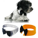 Adjustable Pet Dog Cat Bowknot Tie Christmas Holiday Party Collar Yellow_S