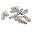 10pcs Metal RF Male Connector Coupler Ends Antenna Coaxial Cable Converter