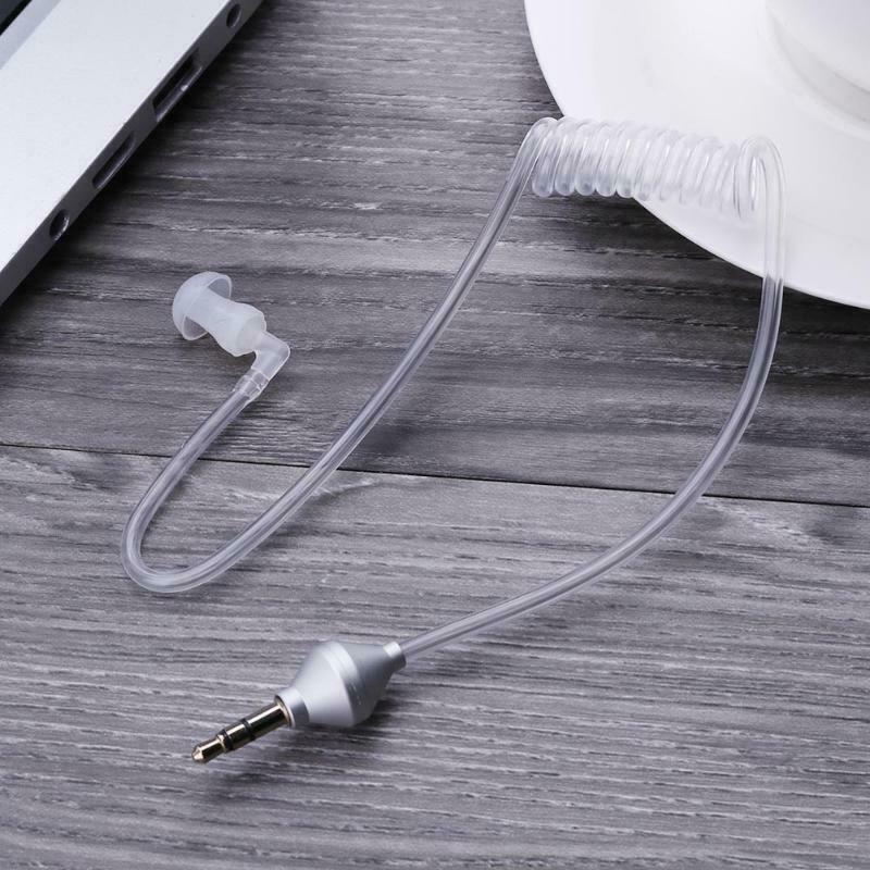 Anti-Radiation Headphones Air Tube Mono Stereo Headset Monaural 3.5mm Headp E4K8