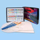 Acrylic Paint Set 24 Vivid Colors (12ml) Craft Paint Supplies for Canvas Wood
