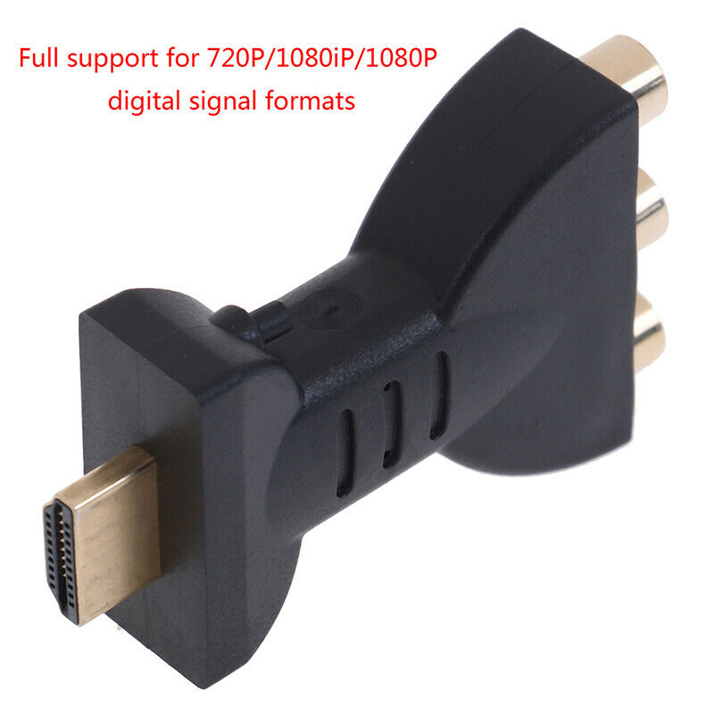 HDMI Male to 3 RGB RCA Video Audio Adapter AV Converter for 720P 1080iP 1080P ME