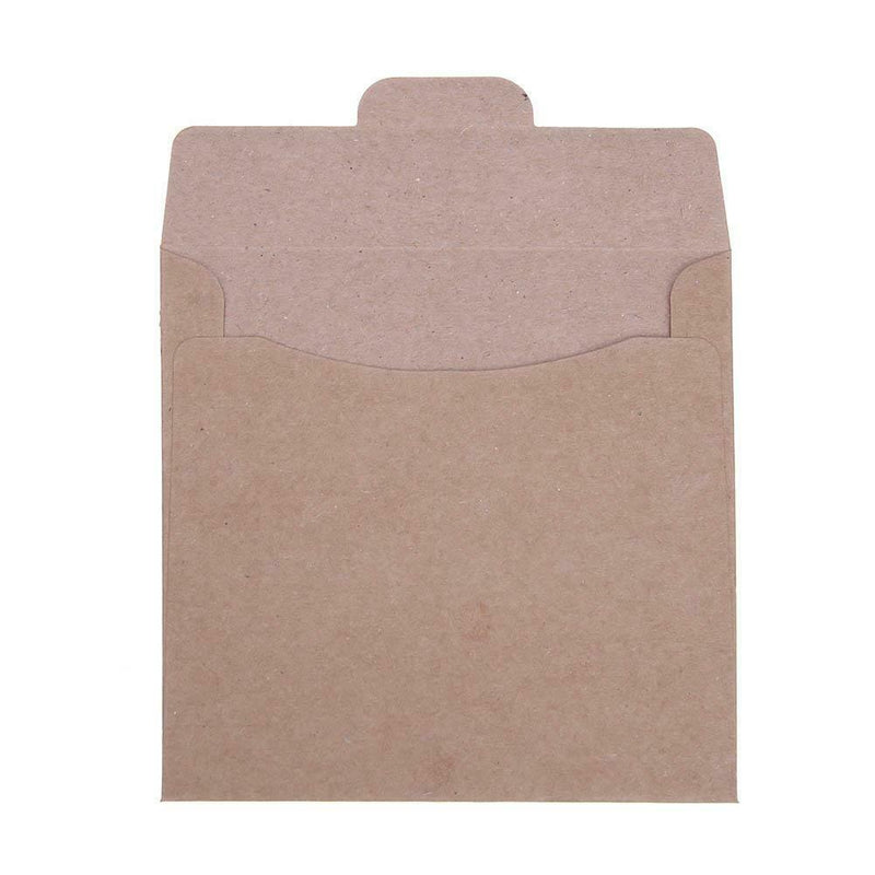 50pcs Kraft Paper CD DVD Envelope Sleeve Packing Bag 12.5x12.5cm
