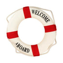 Welcome Aboard Foam Nautical Life Lifebuoy Ring Boat Wall Hanging Home Deco T9B5