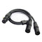 3Pin XLR Female Jack To Dual 2Male Plug Y Splitter Cable Adaptor Audio Cable