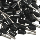 100 x Cable Terminal Crimp Insulated Bootlace Black E7508 20AWG-Rotating Fe T8J4