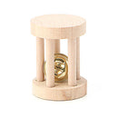 1PC Natural Wood Chew Toys Bell Roller Dumbells For Pet Rabbits Hamsters Rat JR