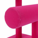 Covered 2 Tier Necklace Jewelry Bangle Bracelet Holder Display Stand for Ho P5T9