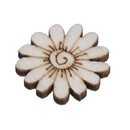 100pcs Wood Flowers and leaves Embellishment Wooden Shape Craft Wedding DecME