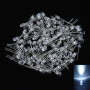 100Pcs 5mm White Ultra-Bright LED Light Lamp Emitting Diodes 15000MCD