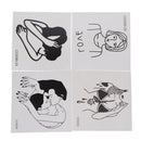 5 Sheets Old School Style Gun Women Black White Face Temporary Tattoo StickME