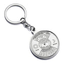 Calendar Key Chains Ring Metal Round Car Bag Pendant Keyring Holder Jewelry