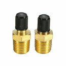 2pcs 1/8" NPT MPT Solid Brass Air Compressor Tank Fill Valve Plated Schrader