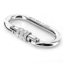 25KN Abeseiling Rock Tree Climbing Carabiner Steel Screw Locking Equipment