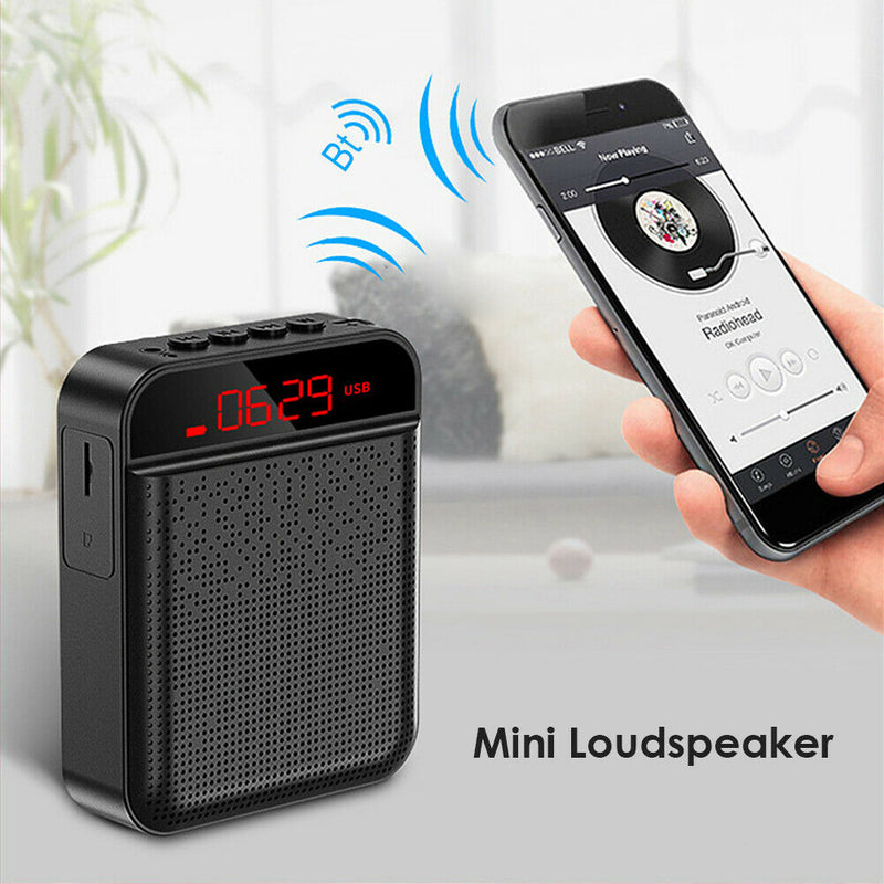 Portable Voice Amplifier Wired MicrophoneÃ‚Â Mini PA System Speaker (Black) A