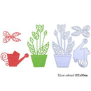Scissor Flower Pot Metal Cutting Dies for Scrapbooking Template DIY Cards
