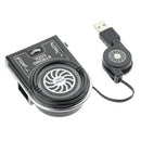 2pcs Laptop Cooler Fan Mini Vacuum Cooler LED External Cooling USB Powered