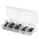 115pcs Stainless Steel Three Way Barrel Swivels Fishing Swivels Assortment 2