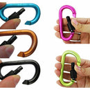 5 pcs D-ring Key Chain Aluminum Alloy Carabiner Locking Clip Hook for CampinP4C7