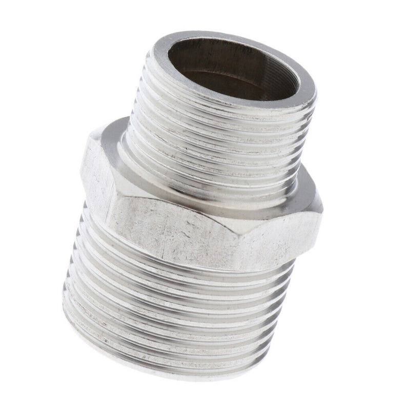 Stainless Steel Pipe Hex Male to Female Fitting Controlling Flow 1" x 3/4" NPT