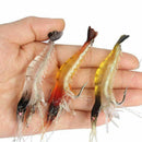 Soft Lures Shrimp Bait Set, Freshwater/Saltwater, Trout Bass Salmon, 9 Piec