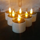 Yellow Solar Power LED Candles Flameless Electronic Solar LED Tea Lights Lamp 3C