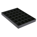 30 Grides Jewelry Organizer Display Case PU Velvet Tray Necklace Rings