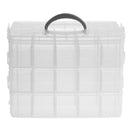 3 Layer Stackable Clear Plastic Jewelry Beads Box Organizer Storage