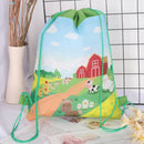 Farm Animals Drawstring Bag Travel Storage Bag Backpacks Kids Birthday Gifts  BX