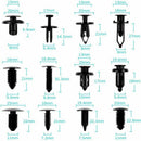 240Pcs Universal Auto Black Nylon Clips Plastic Rivet With 4Pcs Interior Tr