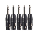 3 Pin XLR Female To 6.35mm TRS Male Stereo Plug-In Audio Adapter