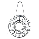 Decorative Metal Bird Feeder Donut Shaped Outdoor Hanging Feeding Garden Decor