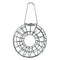 Decorative Metal Bird Feeder Donut Shaped Outdoor Hanging Feeding Garden Decor
