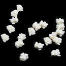 20 PCs Synthetic Coral Spacer Beads Elephant Animal Off White 15mmx11mm G9B7