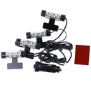 4x 3LED Car Charge Interior Accessories Blue Atmosphere Lamp Floor Decor Li- 3C