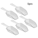 5Pcs Plastic Shovel Clear Food Soya Bean Flour Rice Tea Shovel Ice Cube Scoop